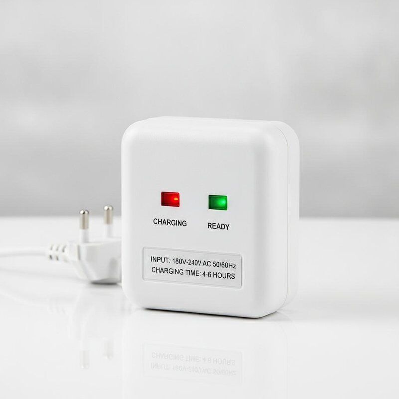 Standard Battery Charger with LED Charging Status Indicator, 4-6 Hours Charging Time, and 180V-240V AC Input