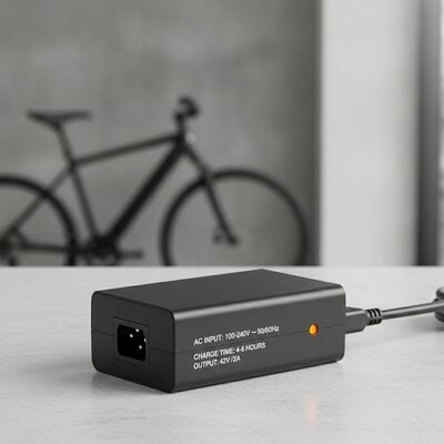 300 Grams Lichtgewicht Ebike Batterijlader met 100-240V AC Ingang en 4-6 Uur Laadtijd voor Elektrische Fietsen
